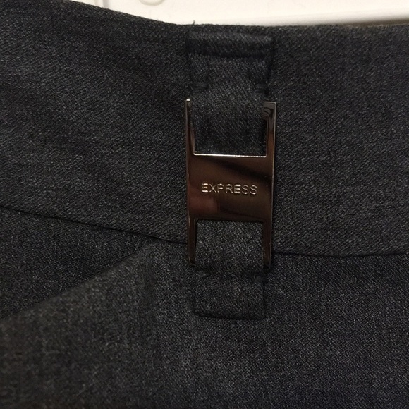 EXPRESS charcoal gray Editor flared trousers 2 - Picture 8 of 9